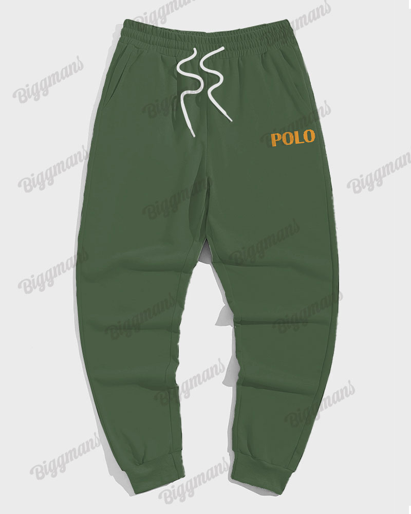 Men's Casual Green Graffiti Bear Alphabet Print Plus Size Sweatshirt Suit
