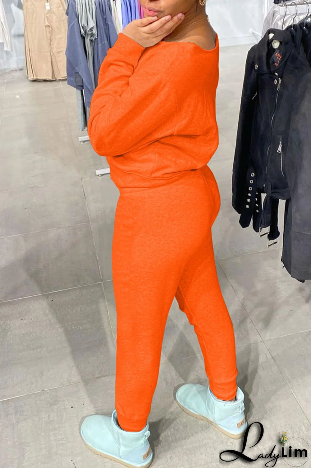 Grey Casual Solid Patchwork O Neck Long Sleeve Two Pieces