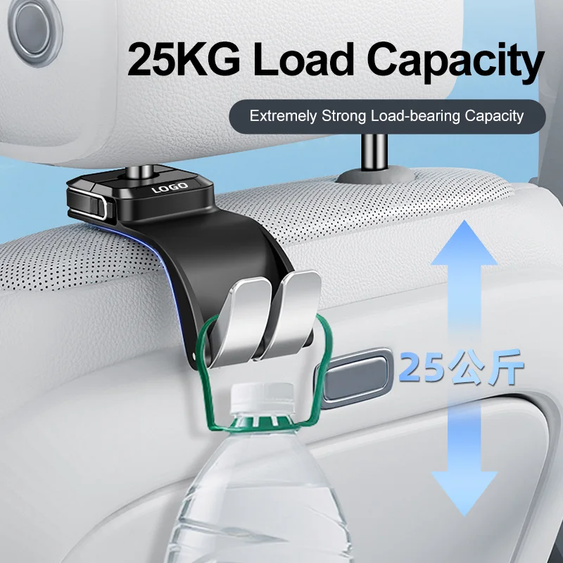 Car back seat storage hook for handbags and grocery bags