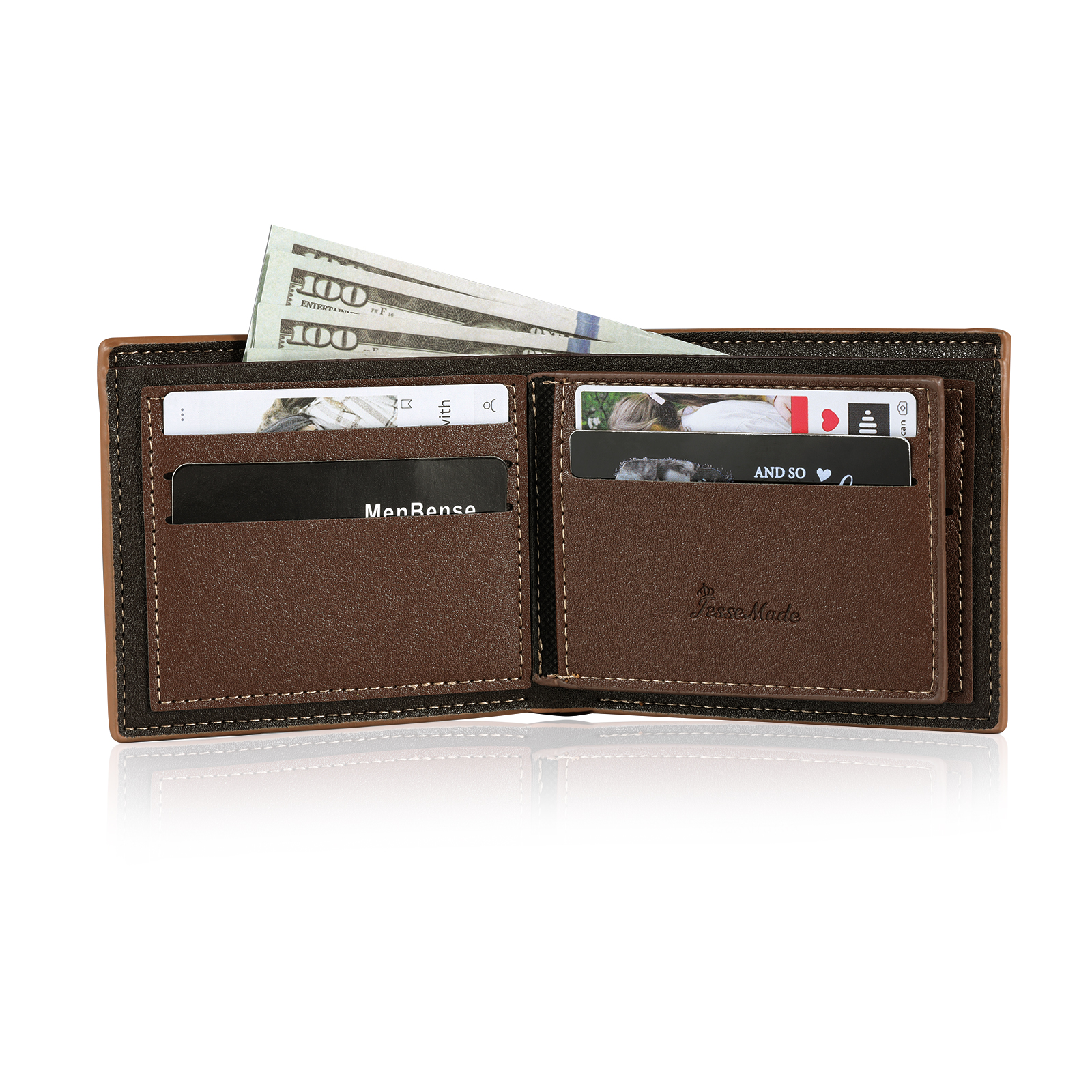 Portefeuille Classique 1 Prénom et Lettre Personnalisés avec Photo Porte-Monnaie Carte