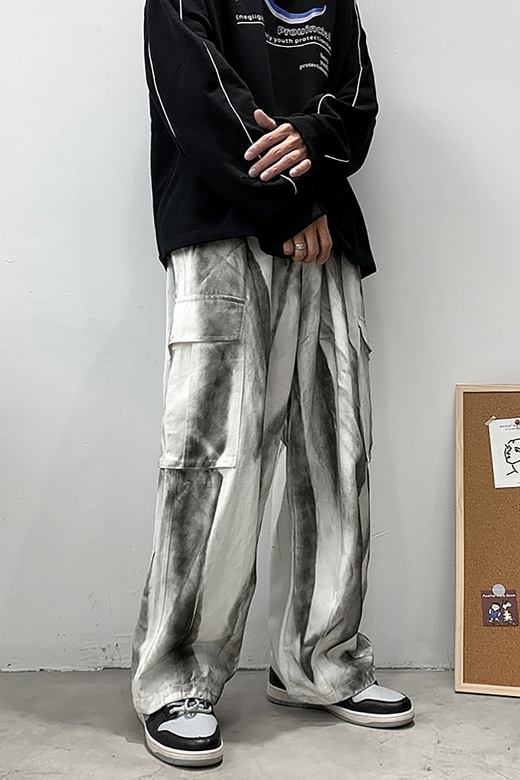 Men's Tie-Dye Casual Loose Straight-Legged Pants