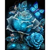 Blue Rose- Round AB Drills Diamond Painting(45*55cm)