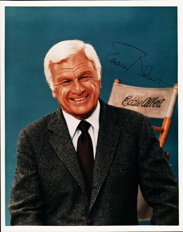 Vintage EDDIE ALBERT Signed Color Photo Poster painting - Green Acres