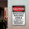 Caution Bigfoot Mating Area - Vintage Metal Signs(12*16Inch) - Warning