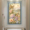 (40*70cm)Butterfly Flower - Full Round Drill Diamond Painting