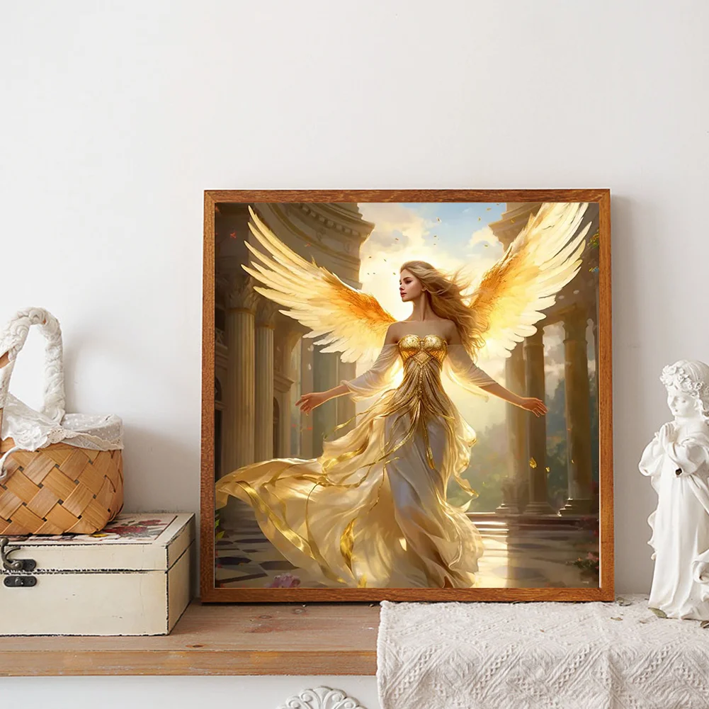 Diamond Painting - Full Round Drill - Angel Woman(Canvas|30*30cm)