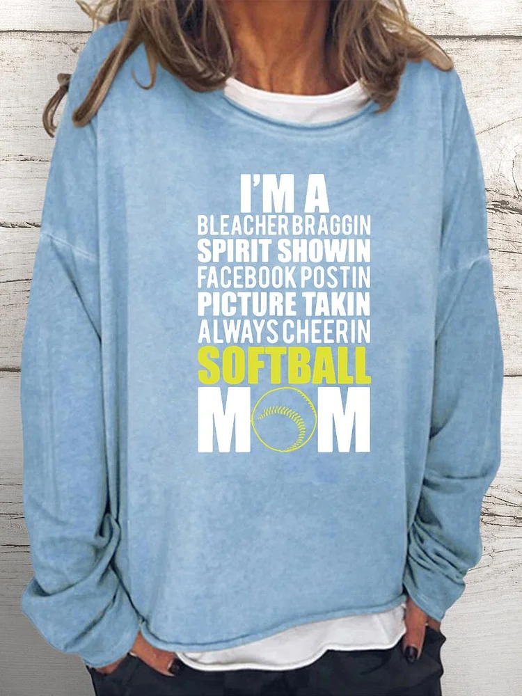 softball Women Loose Sweatshirt-Annaletters