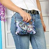 DIY Skull flower shaped diamond painting one-shoulder chain lady bag