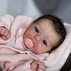 [Heartbeat Coos🔊 & Breath] 18" Real Lifelike Cute Awake Reborn Newborn Doll Named Alica with Brown Hair - RBBI-Myrebornbabydoll&reg; Myrebornbabydoll&reg;