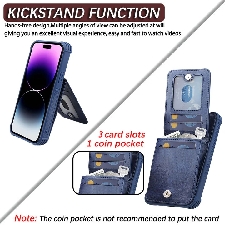 VANAVAGY Wallet Case for Apple iPhone 14 Pro 5G 6.1