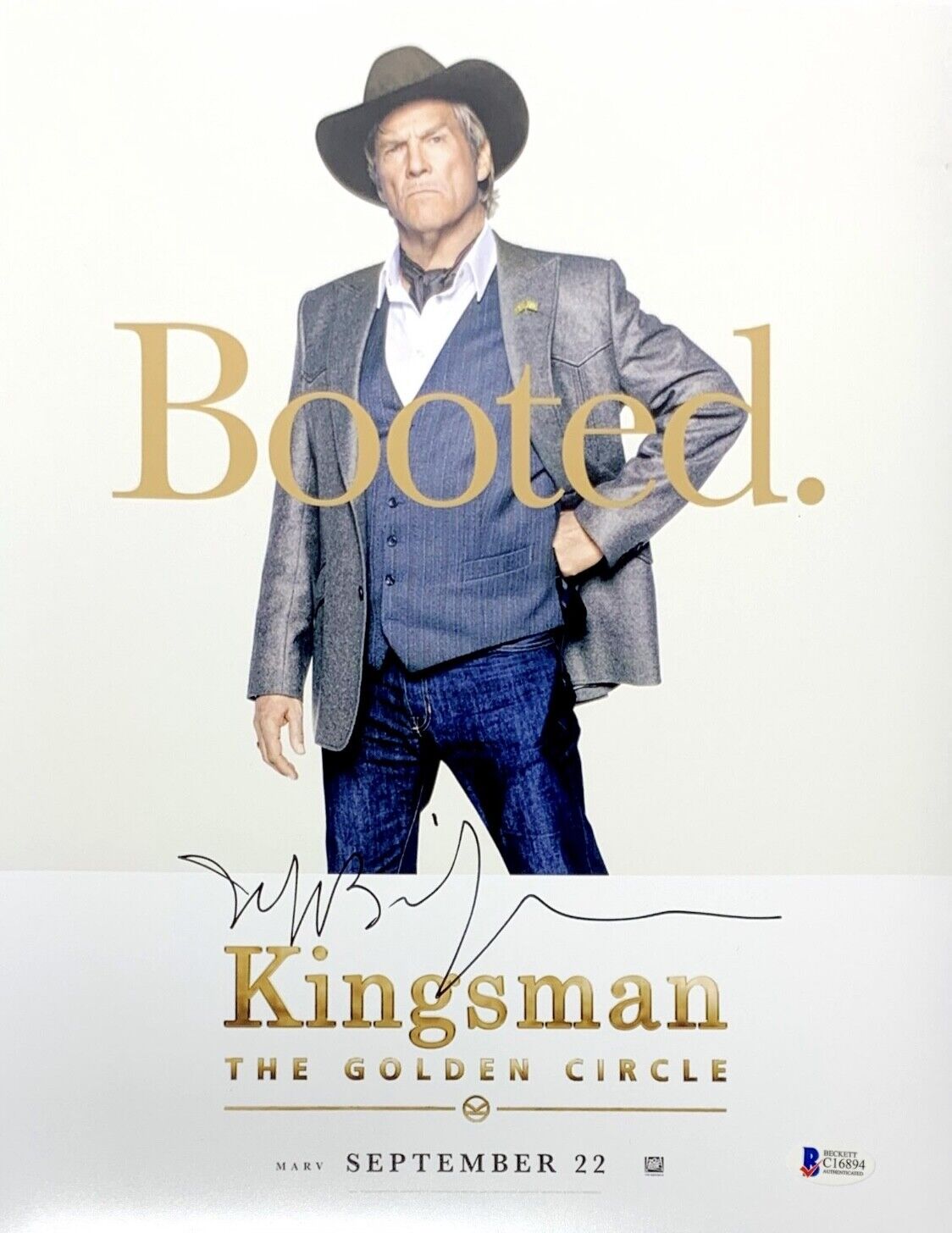 Jeff Bridges Signed 11x14 Photo Poster painting Autographed Kingsman