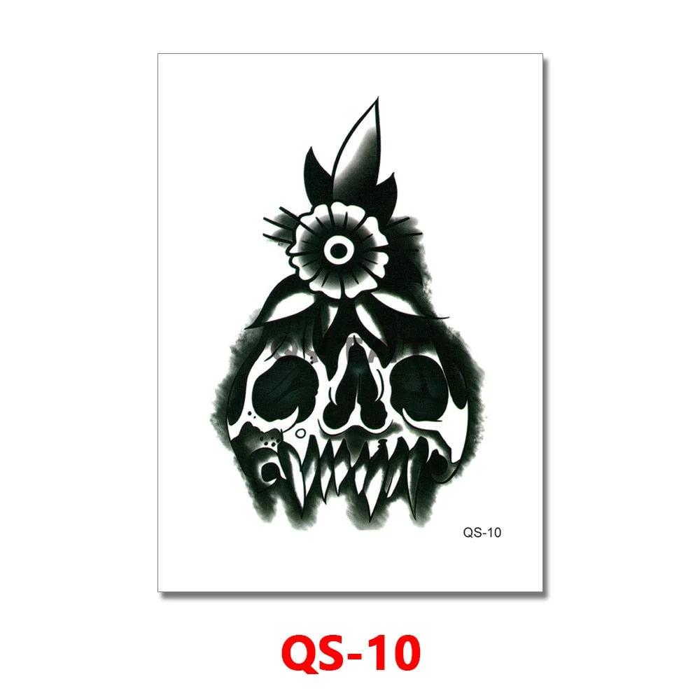 Waterproof Temporary Tattoo Femme Sticker Folower Rose Letter Fake Tatto Hand Back Tatoo Stickers Women Men Body Art Ogreish