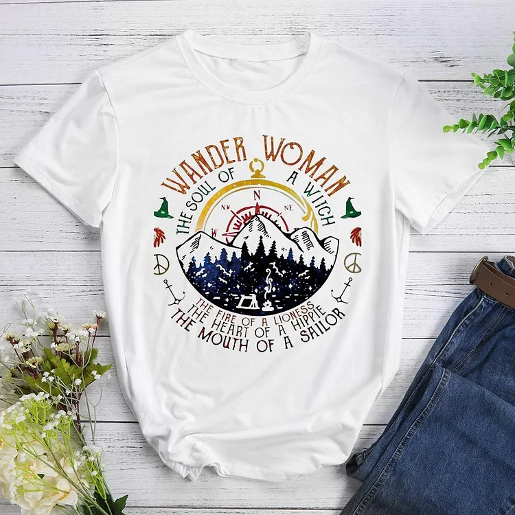 AL™  Wander woman Hiking Tees -012385-Annaletters