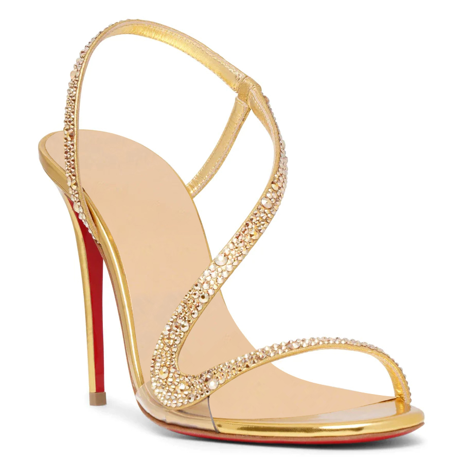100mm/120mm Spotlight Wavy Straps Sandals Red Bottom  Sandals 