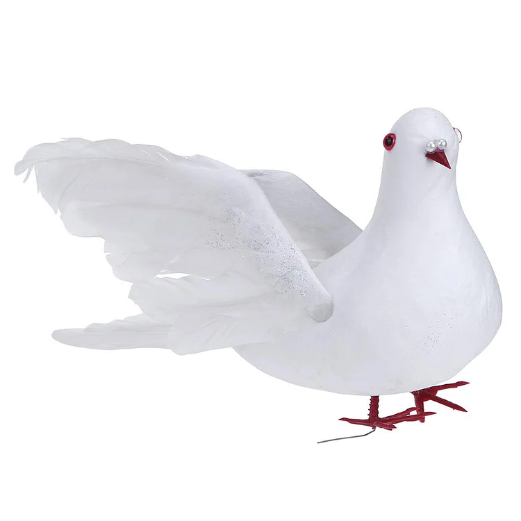 Artificial White Birds Artificial Foam Pigeon Decorative Birds for Wedding Decor