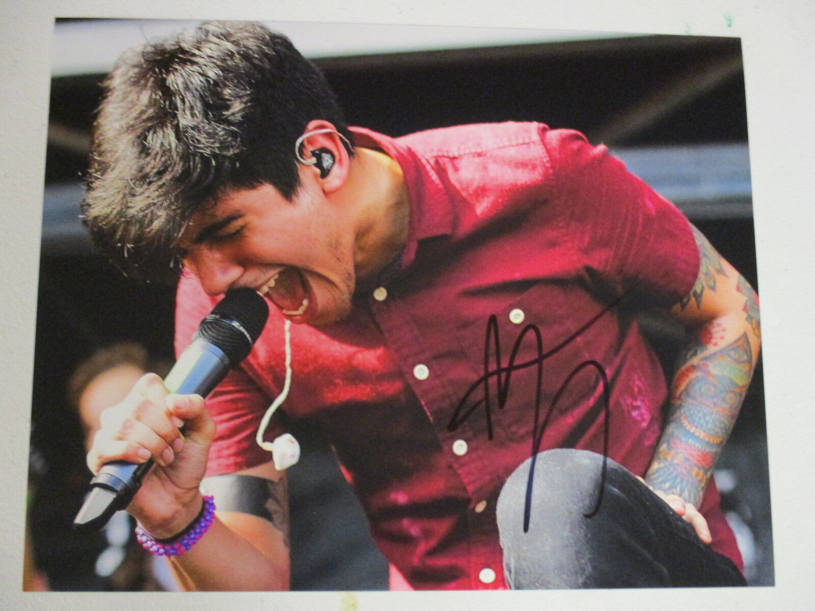 CROWN THE EMPIRE ANDREW AUTOGRAPHED SIGNED Photo Poster painting 1 WITH SIGNING PICTURE PROOF