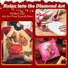 12pcs Pink Christmas DIY Diamond Painting Greeting Cards with Envelopes