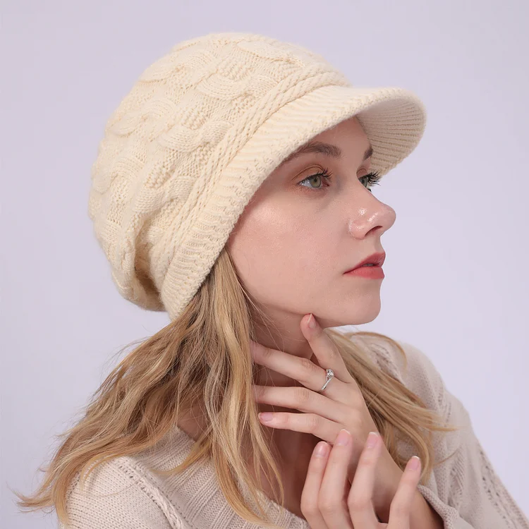 VChics Autumn And Winter Fleece Warm Twist Beret Hat