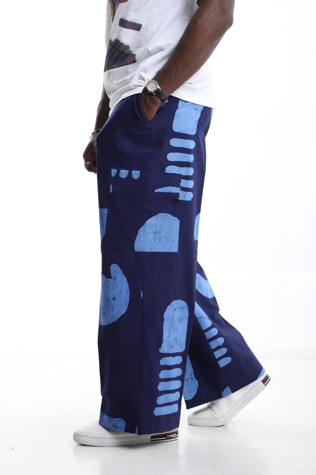 The Indigo Echo Adire Cargo Trousers-INSPIREUSE