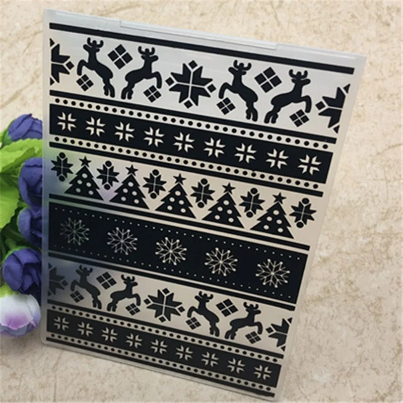 Christmas  Plastic Embossing Folder For Scrapbook DIY Album Card Tool Plastic Template