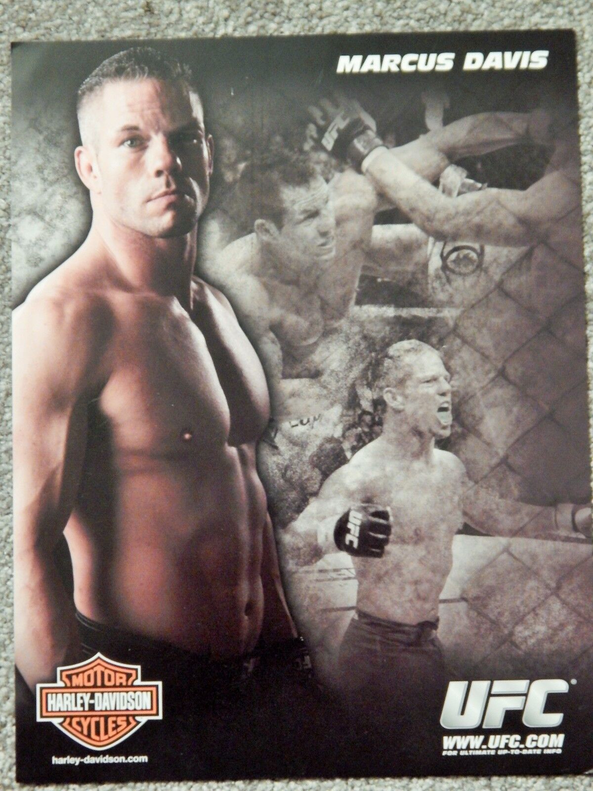 UFC MARCUS DAVIS DELUXE 8 1/2 X11 OFFICIAL Photo Poster painting COLLECTIBLE