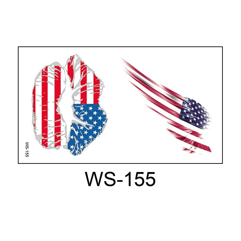 20 Kinds American Flag Tattoos Independence Day Temporary Body Sticker Disposable Waterproof tatouage temporaire