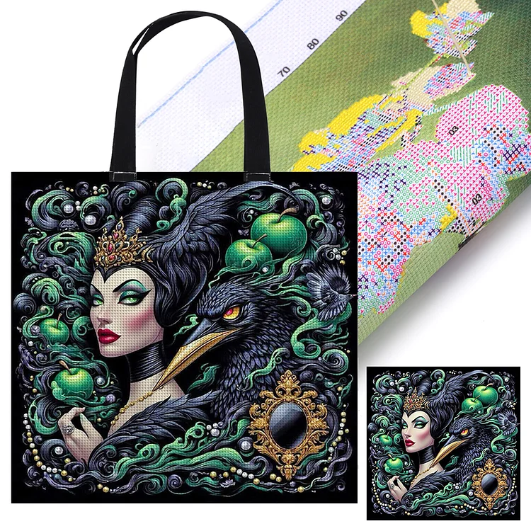 11CT Villain Cross Stitch Kit Canvas Bag DIY Sewing Project Handbag 40x40cm gbfke