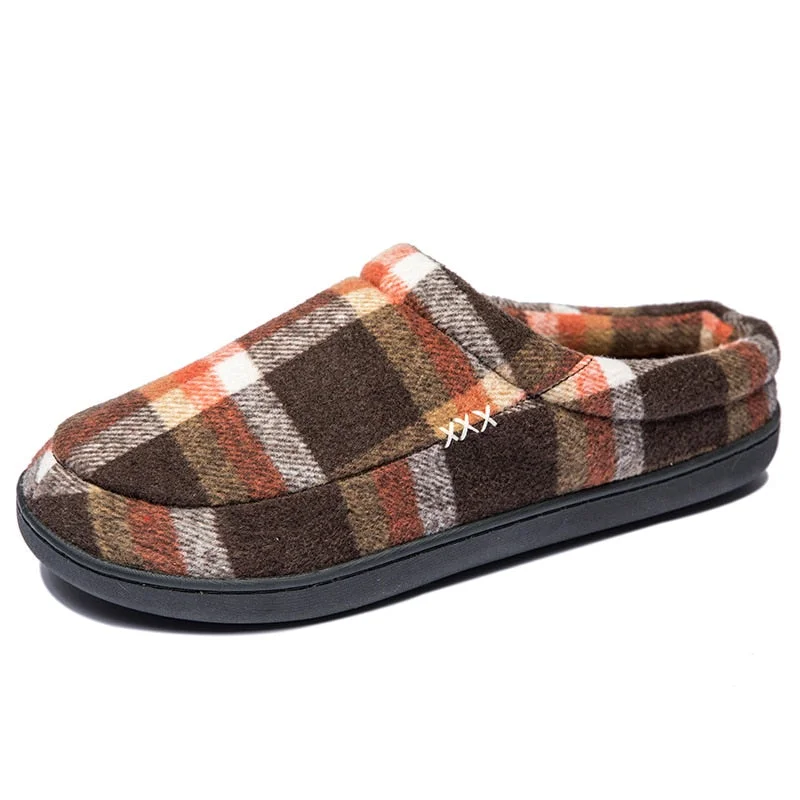 New Winter Men Slippers Home Indoor Warm Shoes Thick Bottom Plush Cotton House Slippers Man Cotton Shoes Large Size 49 50