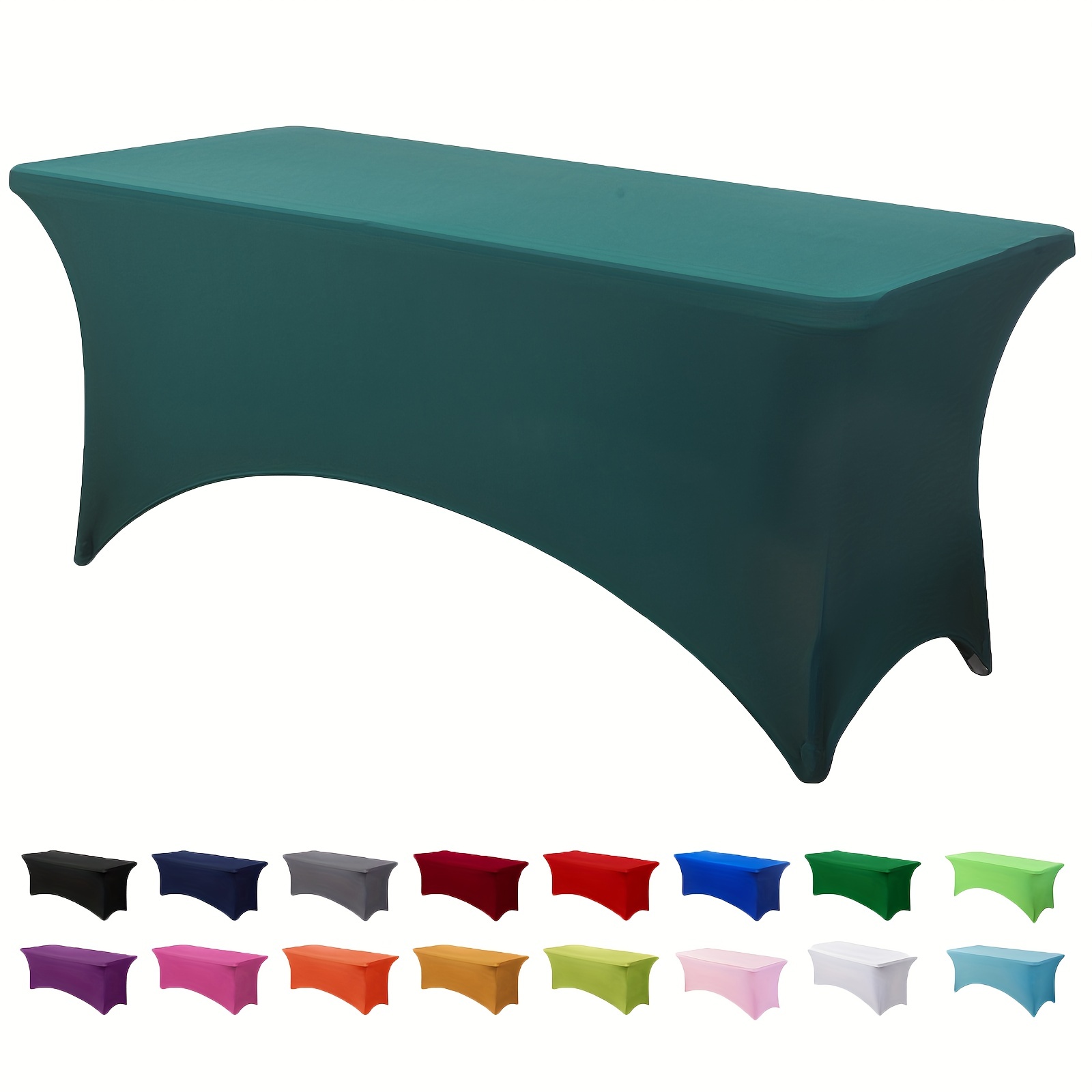 1\u002F2pcs Premium Spandex Tablecloth - Elegant Fitted Rectangular Cover, Stretchable and Durable - Perfect for Weddings, Banquets, Parties, and Outdoor Events