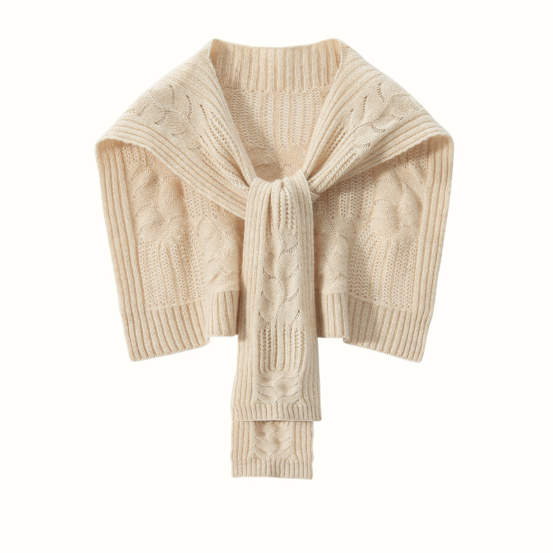 100% Cashmere Ribbed Scarf Shawl REAL SILK LIFE