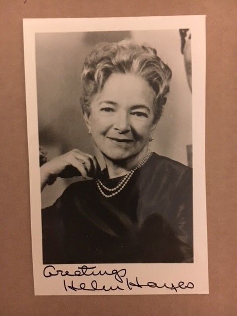 Helen Hayes Autographed 3 1/2 x 5 1/2 Vintage Photo Poster painting w/Auction COA