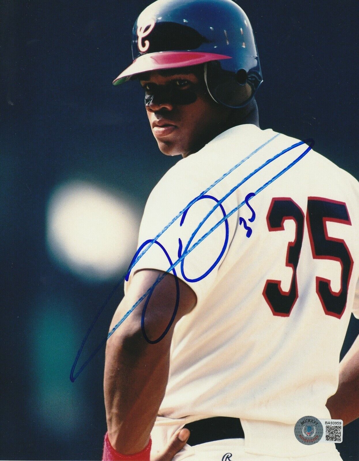 FRANK THOMAS Signed Chicago WHITE SOX 8x10 Photo Poster painting with Beckett COA (BAS)