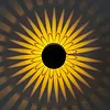 Solar Powered Deck Step Stair Lights Mandalas Theme Waterproof Fence Light Decorative Mandalas Lights for Garden Post Patio Backyard Yard Decor