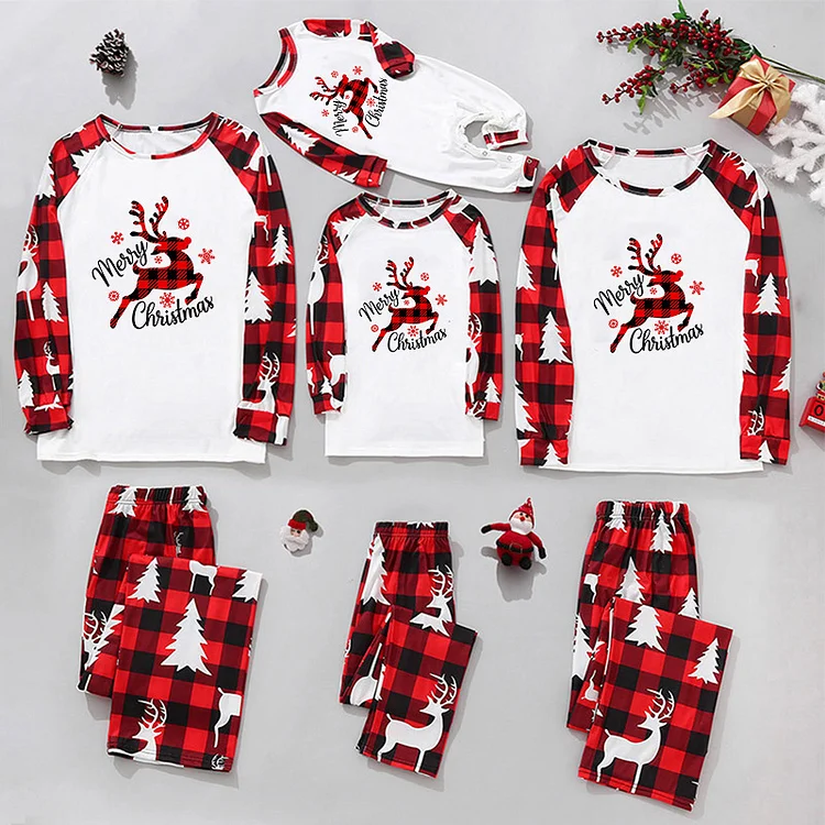 Merry Christmas Moose Family Matching Pajamas