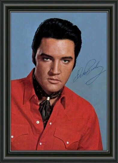 ELVIS PRESLEY - A4 SIGNED Photo Poster painting POSTER PRINT -  POST