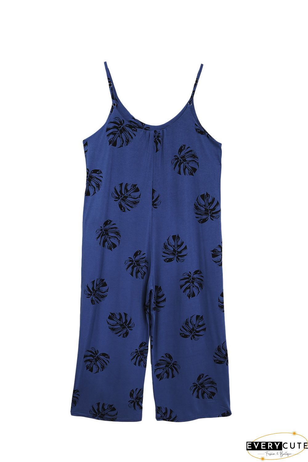 Print Spaghetti Strap Wide Leg Jumpsuit