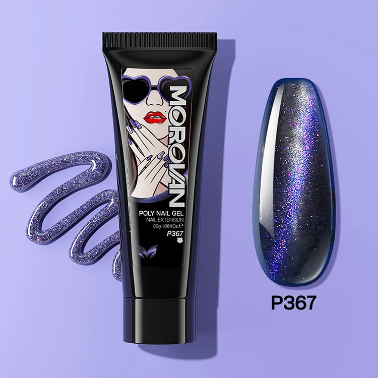 Cosmic Starry Blue Cat Eye Poly Nail Gel 30ml
