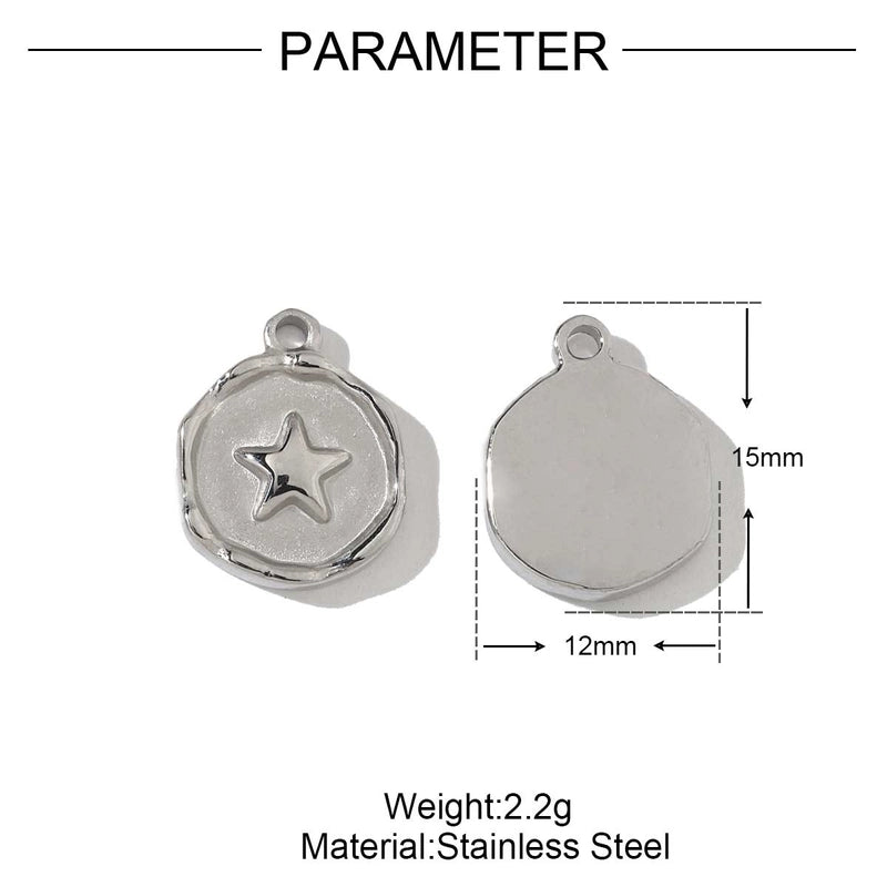 3 PCS/Package 14*14mm 4*11mm 9*22mm 201 Stainless Steel 18K Gold Plated Arrow Strawberry Gourd Polished Jewelry Accessories Pendant