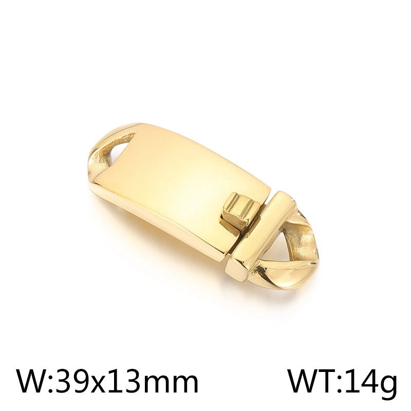1 Piece Stainless Steel 18K Gold Plated Solid Color