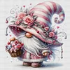 (US Only)Gnome Printed Cross Stitch Kit 40x40cm DIY 11CT Thread Art Needlework Home Decor