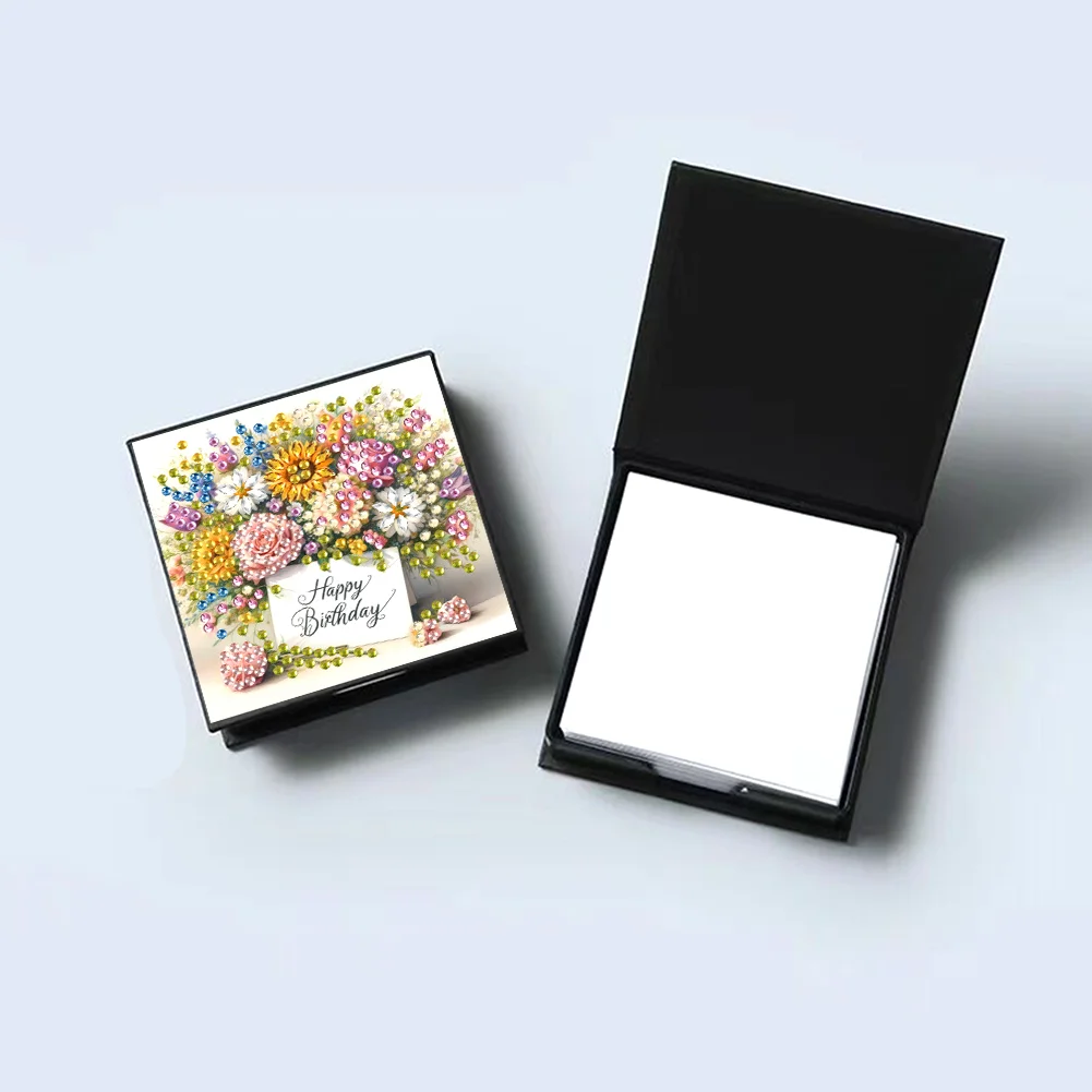 DIY Flower Diamond Painting Memo Pad Holder Mosaic Kit for DIY Art Craft