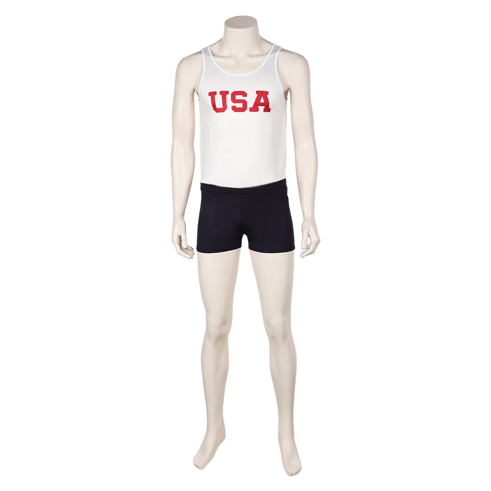 Movie The Boys In the Boat (2023) Jersey Rowing Team White Tank Top Team Kit Outfits Cosplay Costume Suit