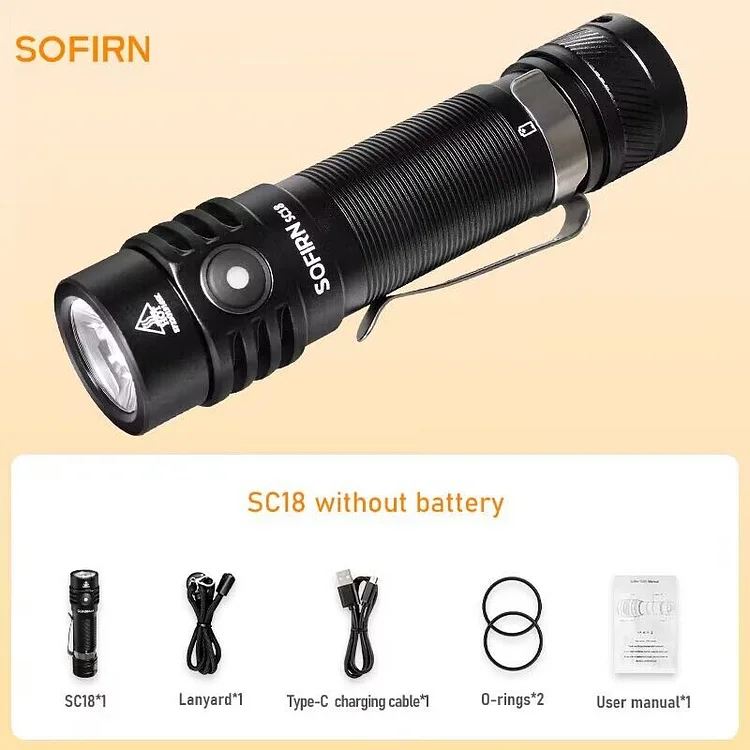Sofirn SC18 Rechargeable EDC Flashlight