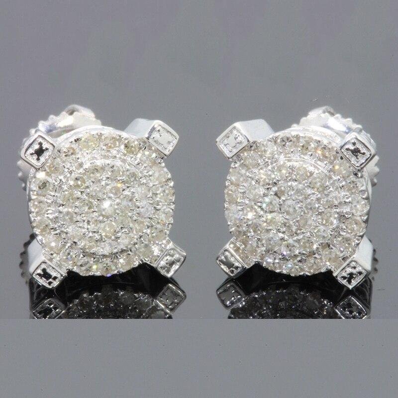 Hip Hop Iced Out Bling Stud Earrings-VESSFUL