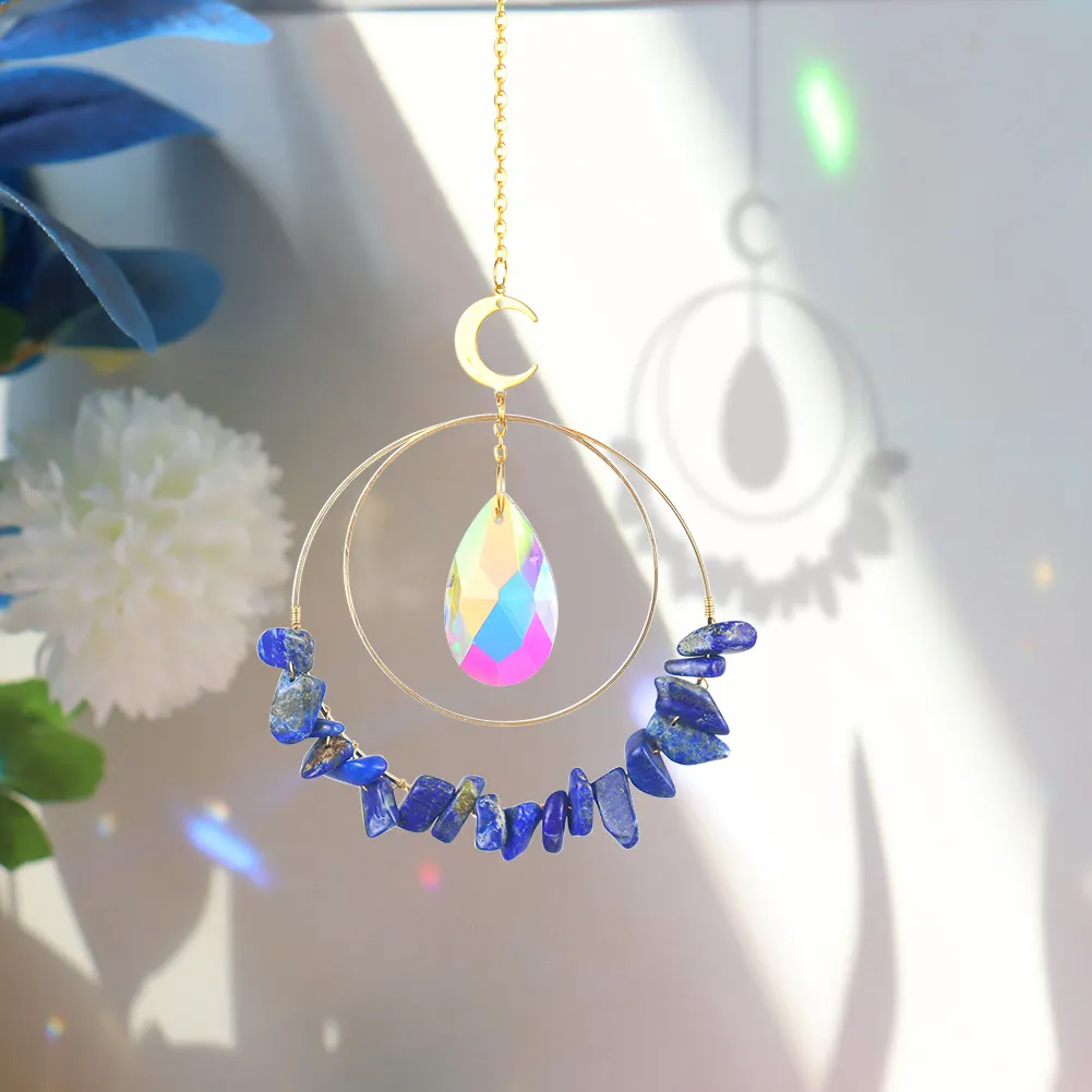 Crystal Sun Light Trapping Wind Chime Pendant Prism Lighting Catching Decor