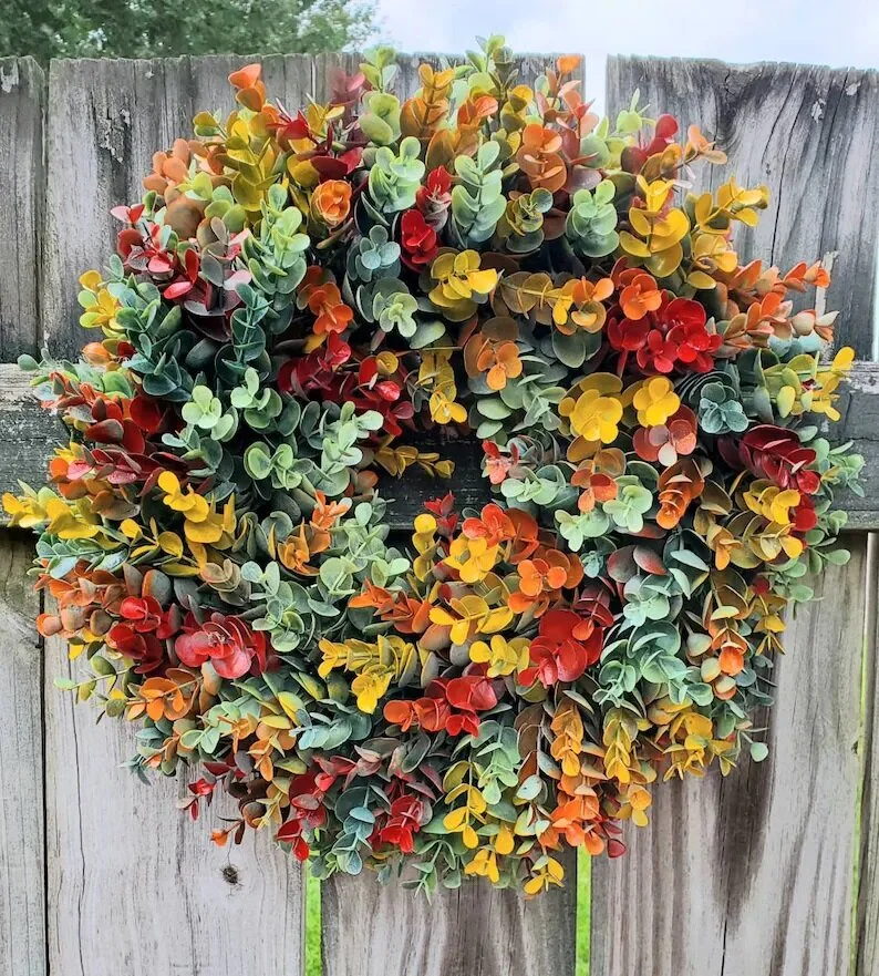 Fall Eucalyptus Farmhouse Wreath