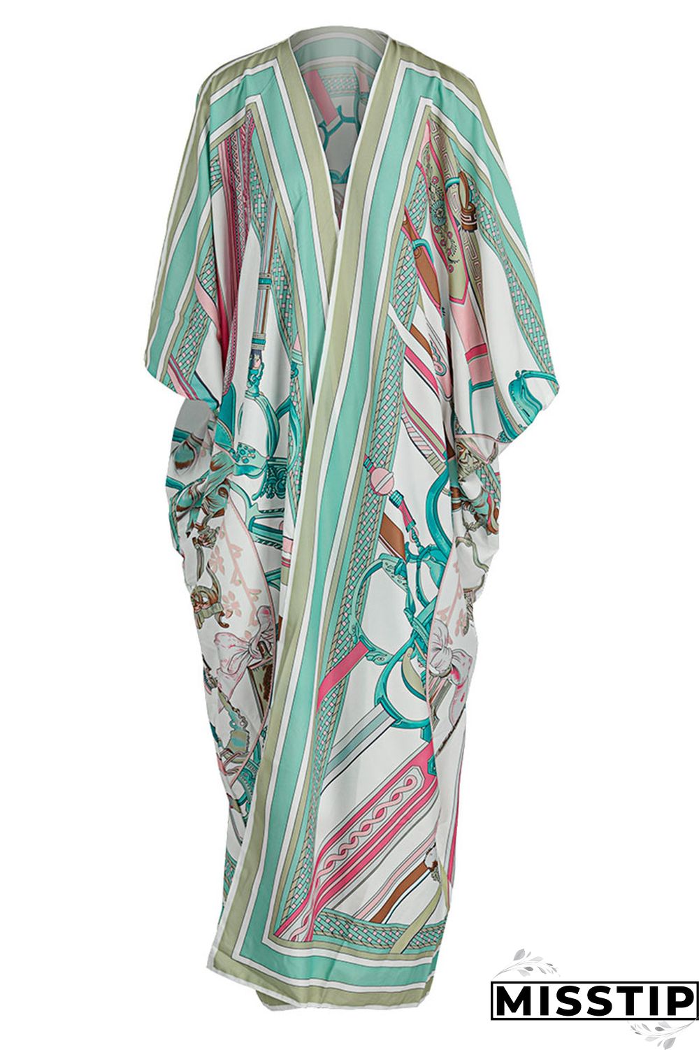 Blue Fashion Casual Print Cardigan Outerwear