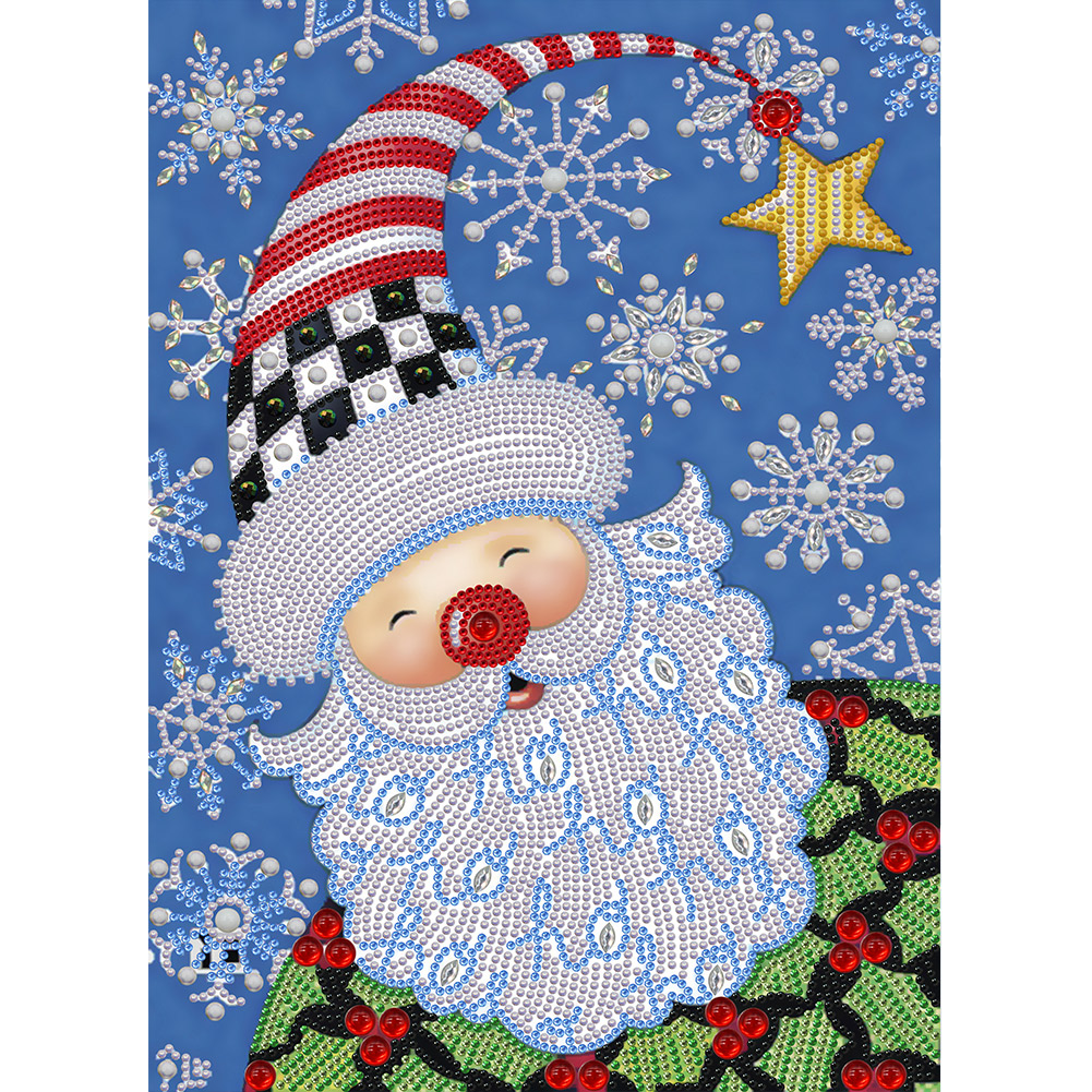 

30*40CM - Special Shaped Diamond Painting - Snowflake Santa, 501 Original