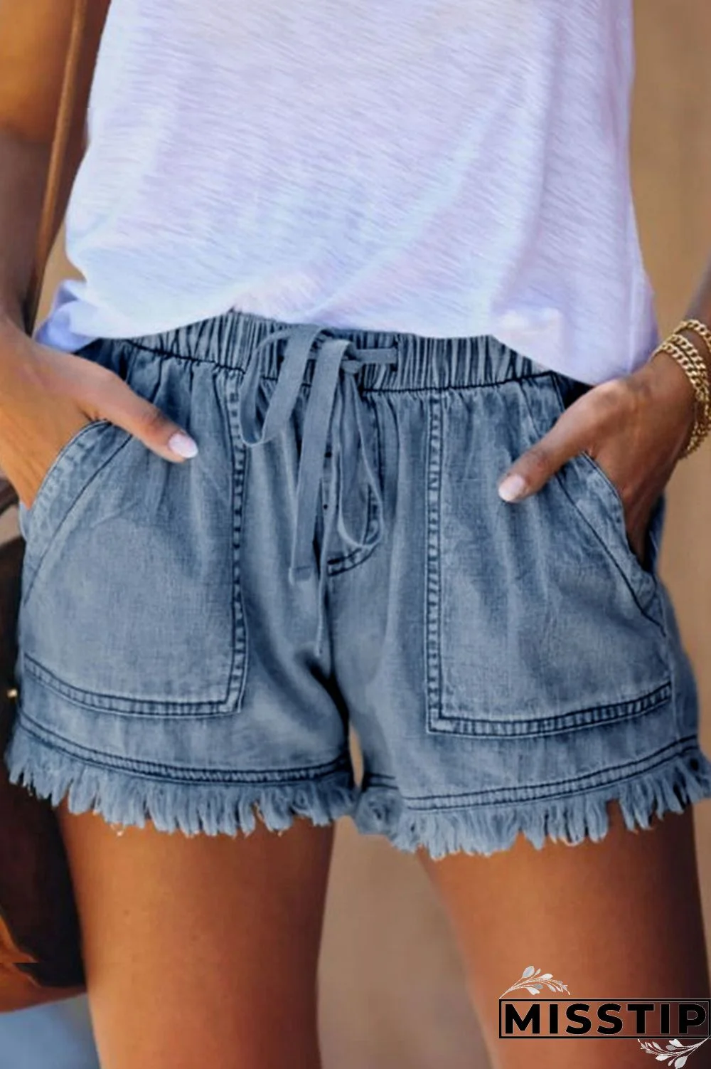 Deep Blue Fashion Casual Regular Solid Jeans