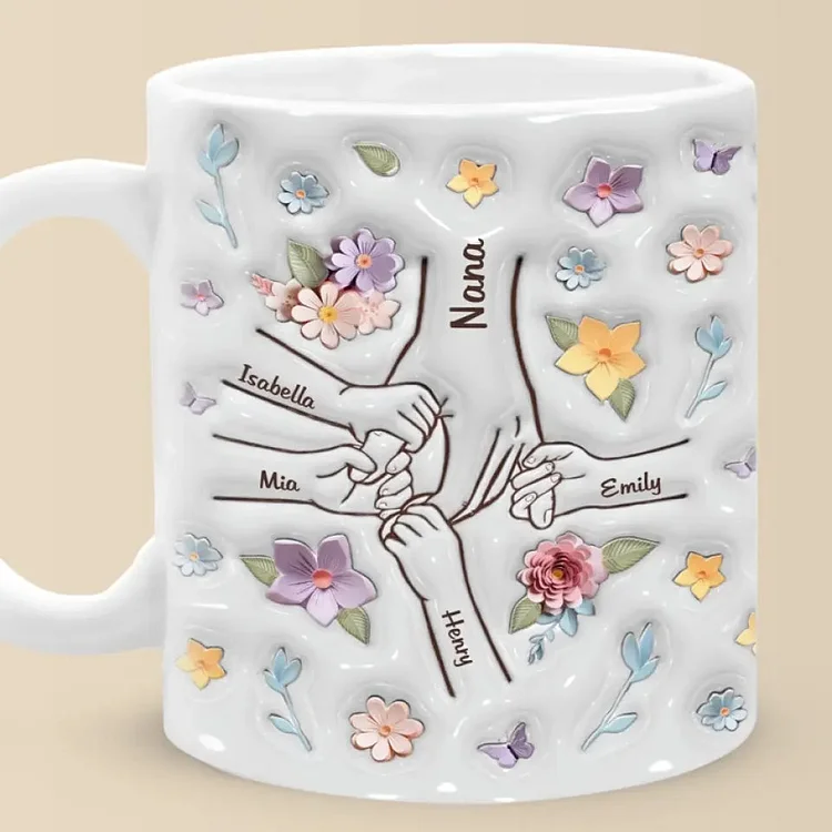  Family Personalized Custom 3D Inflated Effect Printed Mug - Mother's Day